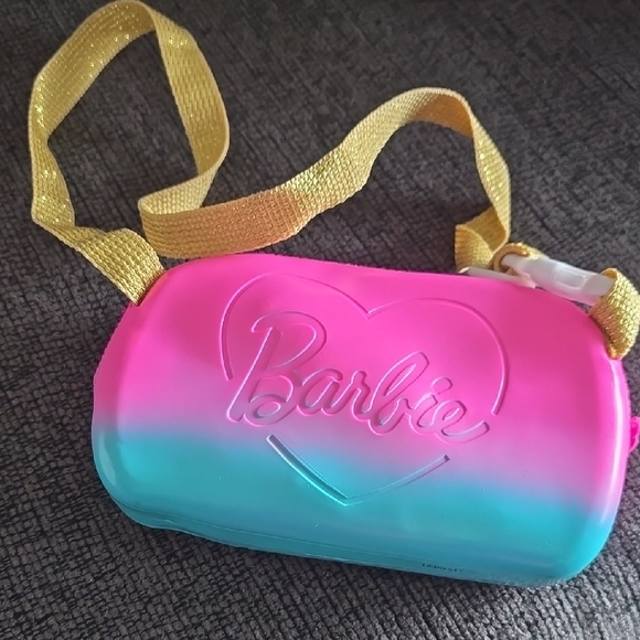 Barbie Pink and Turquoise Crossbody Bag with Gold Strap - Picture 3 of 5
